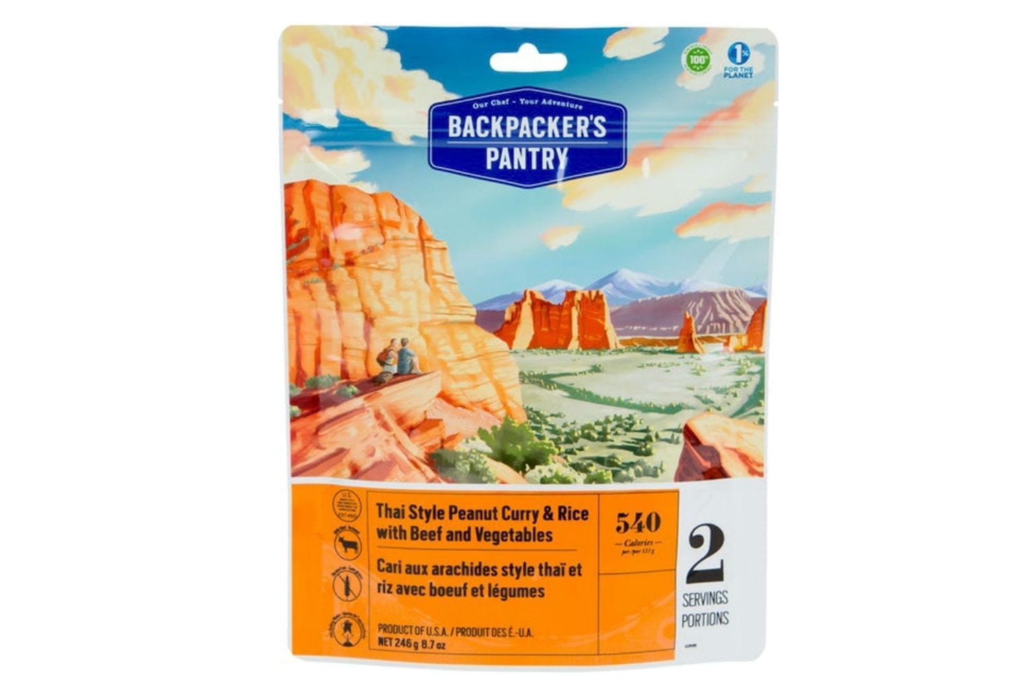 Backpacker's Pantry - Thai Style Peanut Curry & Rice with Beef and Vegetables - ScoutTech